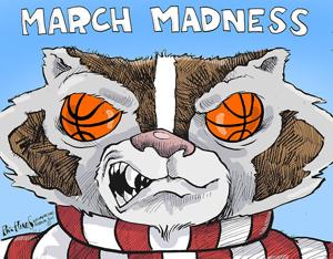 Hands on Wisconsin: Bucky gets ready for March Madness