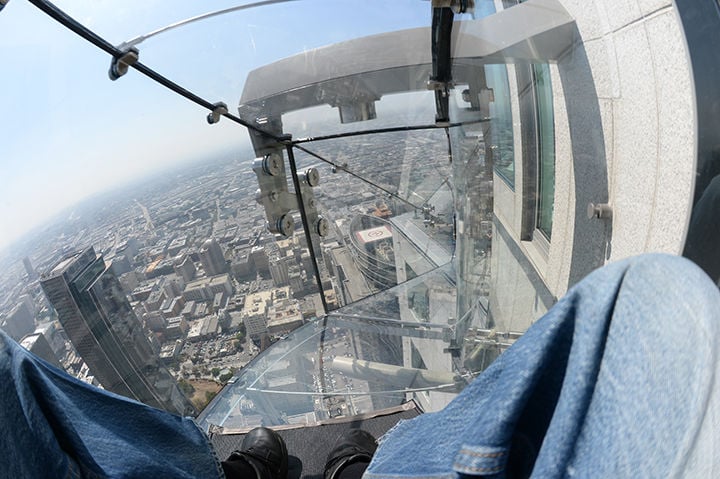 Discovering Skyspace, And A Glass Slide, At U.s. Bank Tower 