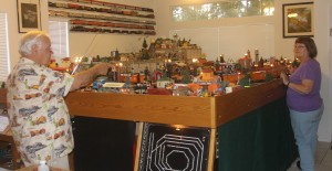 Jack Hornor’s living room is one big train set