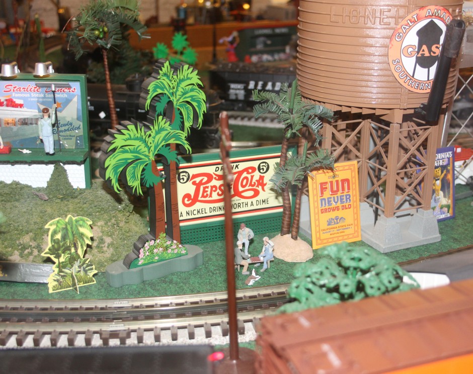 Jack Hornor’s living room is one big train set