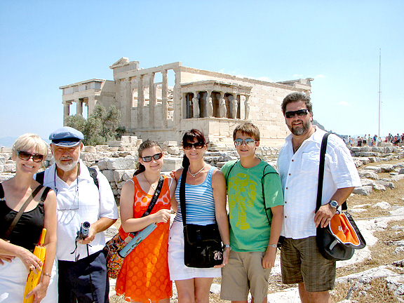 Kandris Family at the Acropolis, Athens, Greece June 2008
