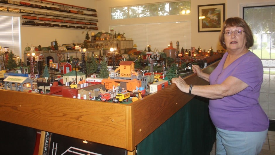 Jack Hornor’s living room is one big train set