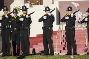 Fallen Galt Police Officer Kevin Tonn Laid To Rest : Officers fire 21 shots to honor Galt Police Officer Kevin Tonn during a graveside service in Sacramento on Monday, Jan. 21, 2013.
 - Photo by Dan Evans/News-Sentinel