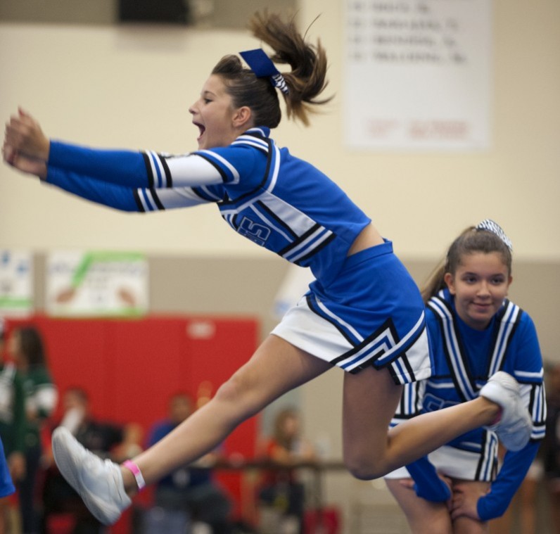 Local cheerleaders meet up for league championship