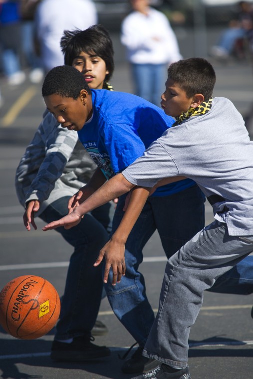 Shooting hoops and making friends