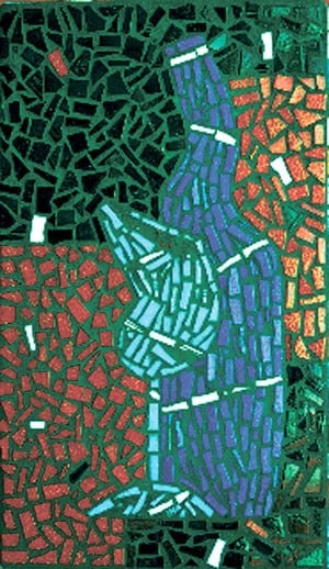 Design a mosaic trophy for wine competition