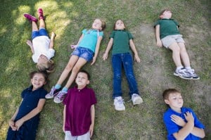 Vinewood Elementary School students give bikram yoga a try