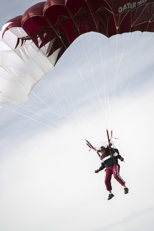 Skydiving team from Qatar trains at Lodi Parachute Center