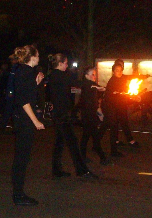 Fire Twirlers Lodi Parade of Lights