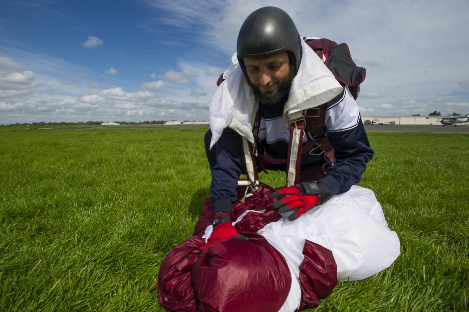 Skydiving team from Qatar trains at Lodi Parachute Center