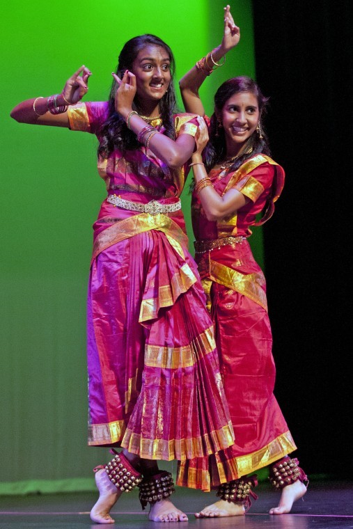 Lodians entertained by East Indian dancing