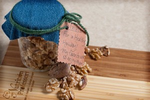 Celebrate health and local harvest by gifting jars of walnuts