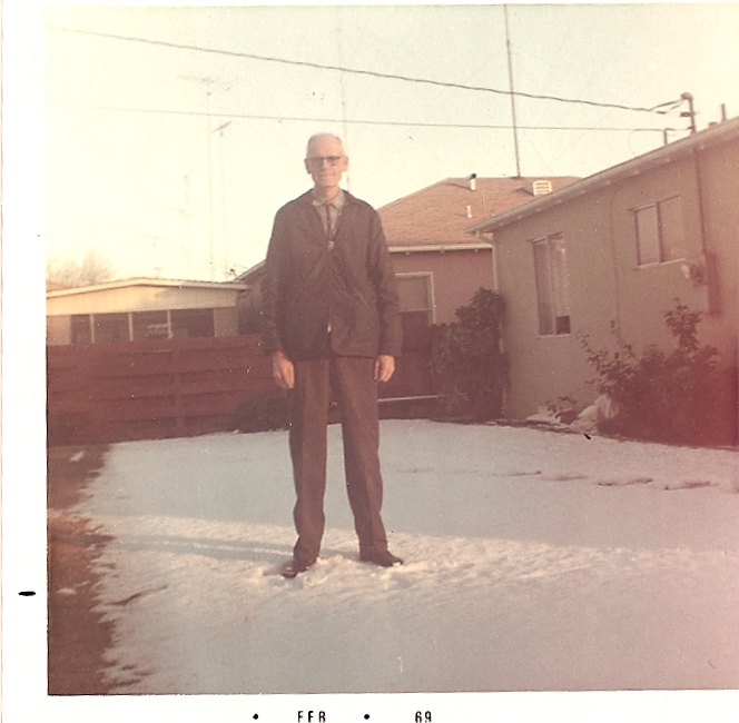 Albert Renke in the snow - Louie Ave. - 1969