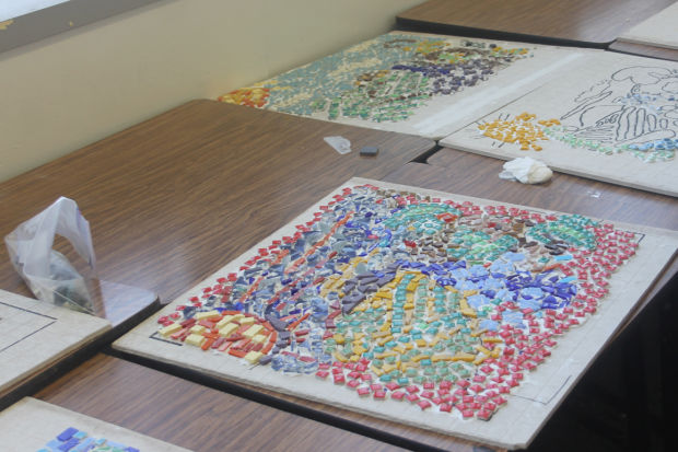 Liberty High School students’ mosaics to be trophies for winning wineries