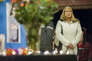 Vigil for a fallen officer 