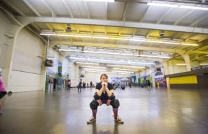 Reporter Skates After Her Derby Girl Dreams : Caption
 - Photo by Dan Evans/News-Sentinel