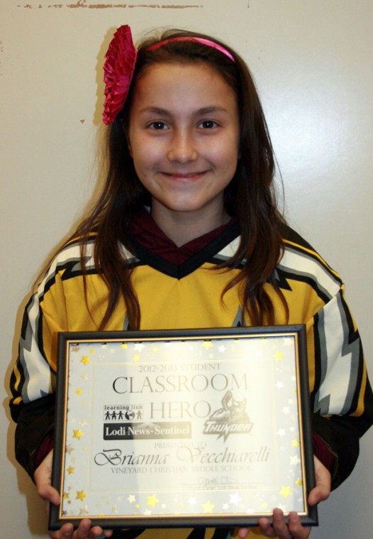 Vineyard Christian Middle School names Classroom Heroes