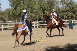 Medieval revelers gather for a tournament in Lodi