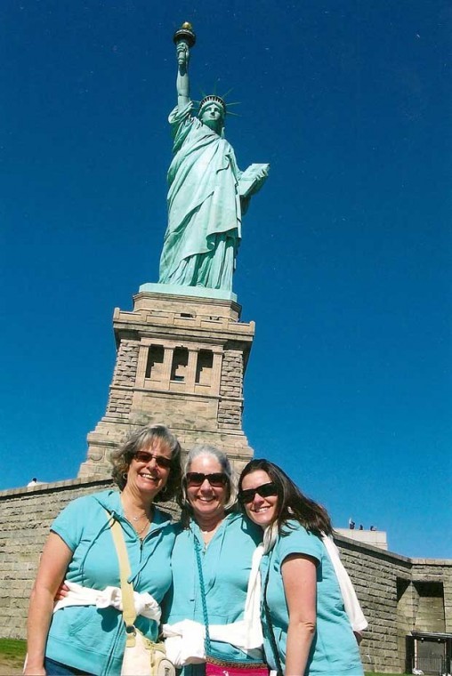 Three Lodians get Lady Liberty to themselves
