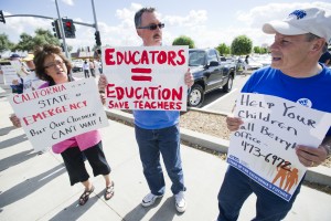 Teachers protest budget in Sacramento