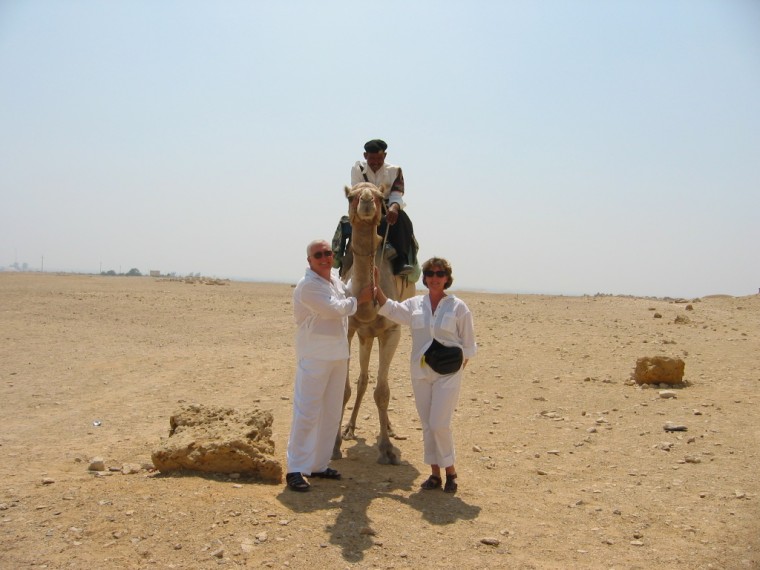 Guards & Camel Near Red Pyramid