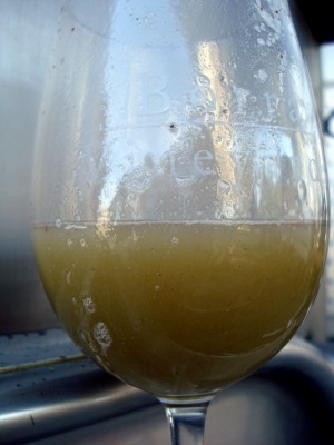 A glass of sweet Gewürz juice