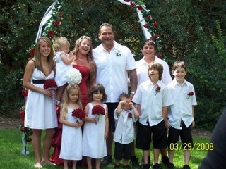 1 bride, 1 groom, 8 kids...
