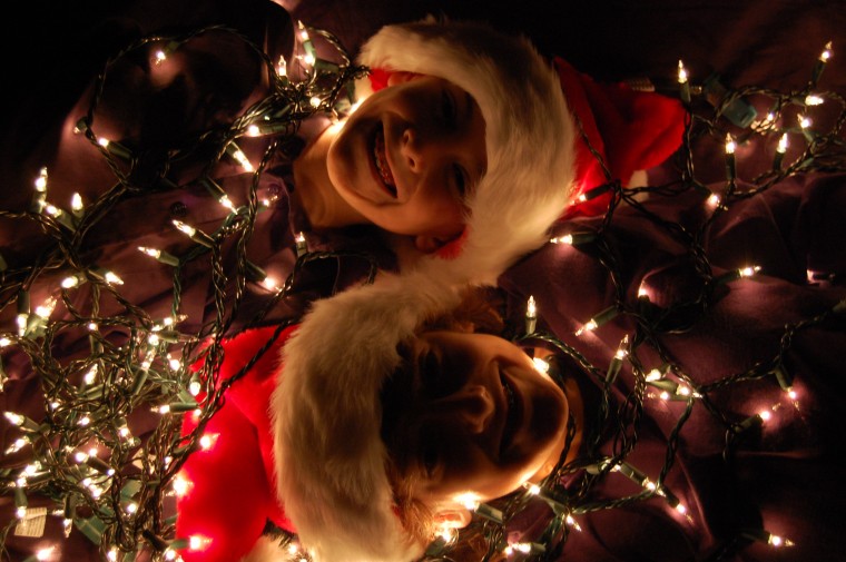 Wrapped in Christmas Lights