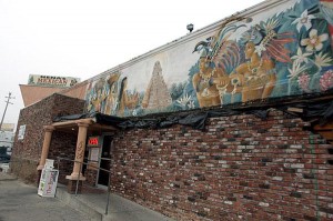 Menudo, chili verde, cactus at authentic Mexican restaurant 