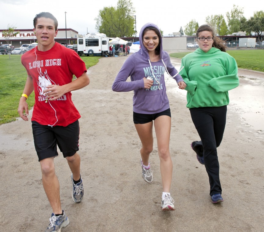 Lodi High School students walk, run laps to raise money for track improvements