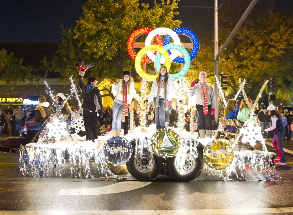 Parade of Lights — 89 floats strong — winds its way through Downtown Lodi with sports theme 