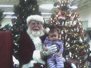 Baby's first time with Santa