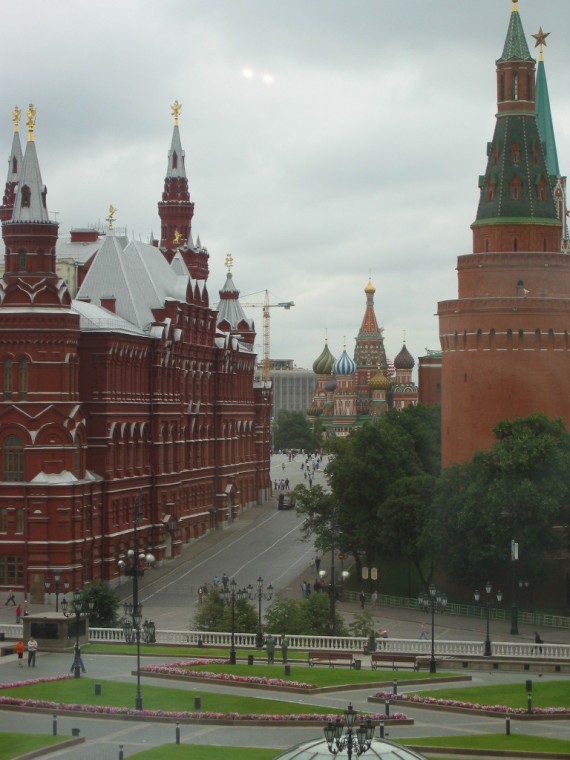 View of St. Basil's Cathedral Red Square Moscow from Hotel Room