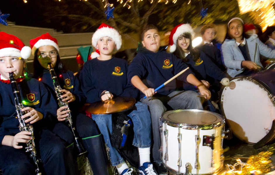 Parade of Lights — 89 floats strong — winds its way through Downtown Lodi with sports theme 