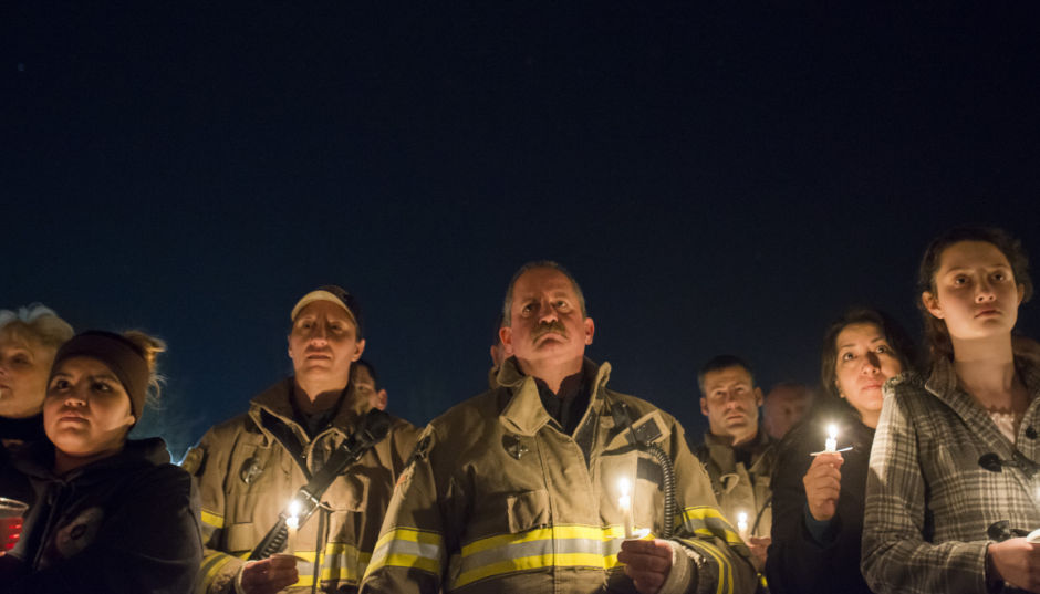 Vigil for a fallen officer 