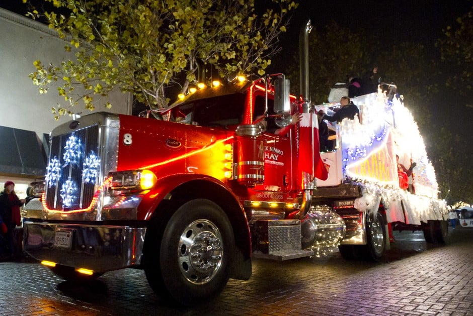 Parade of Lights — 89 floats strong — winds its way through Downtown Lodi with sports theme 