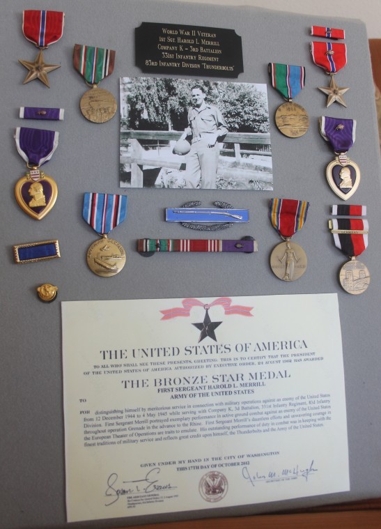 Big Christmas Eve surprise — Lodi's Harold Merrill gets Purple Hearts, Bronze Stars