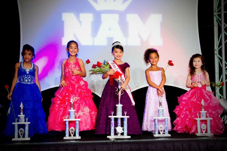 Ayana Wettstein on the stage at National American Miss Pageant
