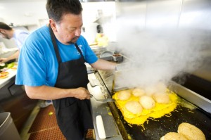 Have some burger with your cheese skirt at Galt’s Squeeze Inn