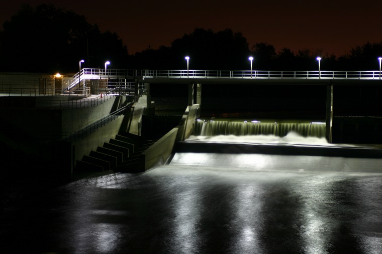 Woodbridge Irrigation District Dam @ Night