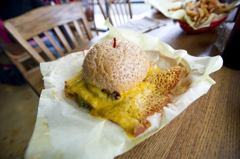 Have some burger with your cheese skirt at Galt’s Squeeze Inn