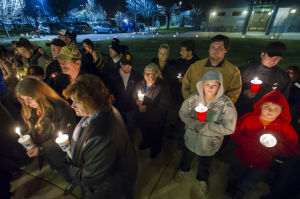 Vigil for a fallen officer 