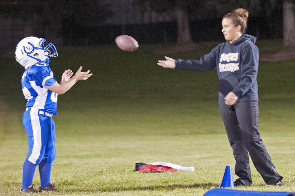 Tokay High School senior Tara Soto shares football passion with young Colts