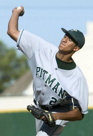 Colin Kaepernick Flashed Arm Against Lodi Bats: Kaepernick pitched against the Lodi and Tokay baseball teams in 2005-06 as a member of the Pitman High School team. He made an appearance at Zupo Field, above, when Pitman played Elk Grove in the 2006 section championship series.
 - Photo by Marty Bicek/Modesto Bee File Photograph