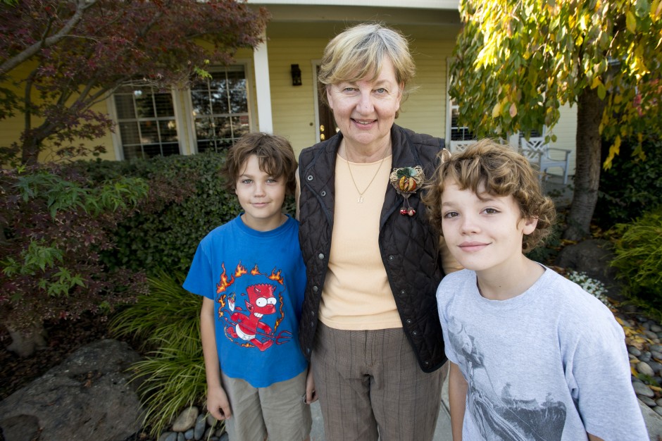 Woman happy to have grandkids visiting America