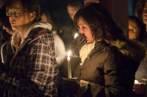 Vigil for a fallen officer 