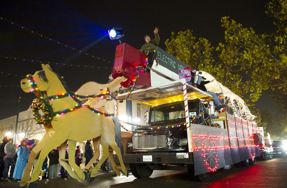 Parade of Lights — 89 floats strong — winds its way through Downtown Lodi with sports theme 