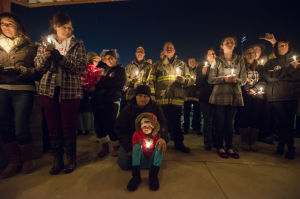Vigil for a fallen officer 