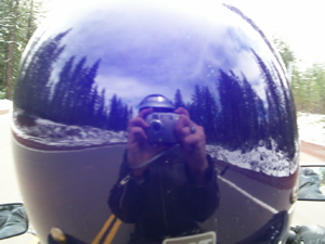 Biker in the Snow