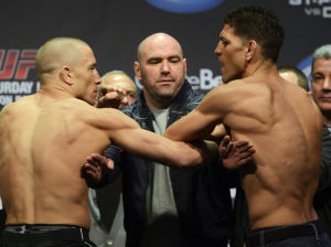 Lost in sideshow, Nick Diaz meets Georges St. Pierre at UFC 158